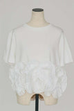 Ruffle-Accented Casual T-Shirt