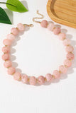 Polished Beaded Statement Necklace