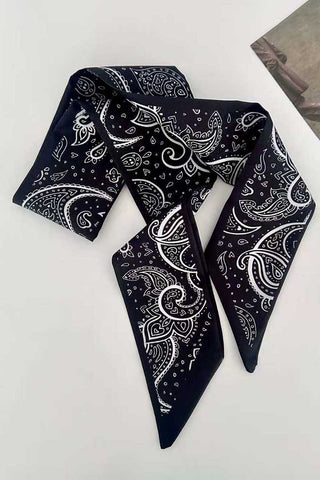 Assorted Print Satin Finish Skinny Scarf