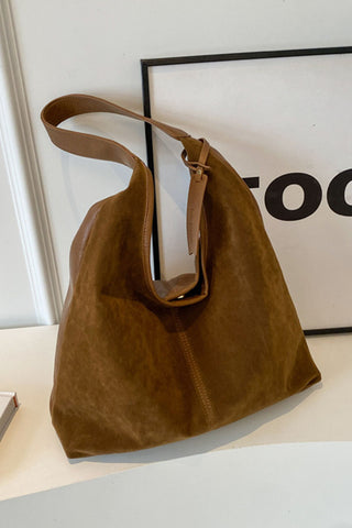 Slouchy Suede Hobo Shoulder Bag