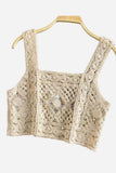 Crocheted Tank Top with Intricate Design