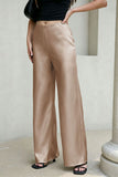 High-Waist Wide-Leg Casual Pants