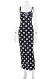 Polka Dot Bodycon Midi Dress