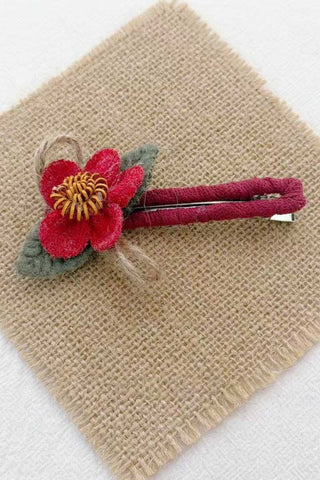 Floral Lace Ruffle Hair Clip