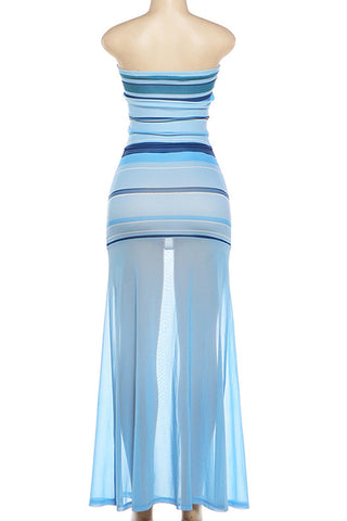 Strapless Sheer Skirt Set