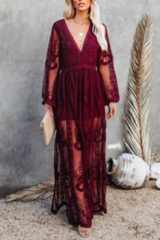 Lace Detail Maxi Dress