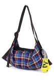 Plaid and Striped Foldable Tote Bag