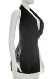 Halter Neck Draped Romper
