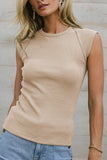 Sleeveless Ribbed Tank Top