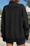 Mock Neck Drop Shoulder Sweatshirt