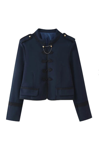 Military-Inspired Trim Jacket