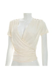 Elegant Wrap V-Neck T-Shirt
