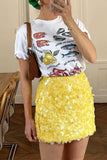 Sequin A-Line Mini Skirt