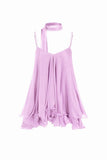 Ruffle Hem Spaghetti Strap Mini Dress