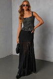 Sheer Lace Maxi Skirt