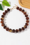 Polished Beaded Statement Necklace
