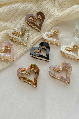 Hollow Heart-Shaped Hair Claw Clip