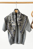 Paisley and Polka Dot Print Square Scarf