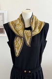 Paisley Print Knit Triangle Scarf