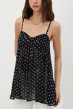 Leopard Print Lace Trim Cami