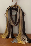 Crinkle Textured Frayed Edge Scarf