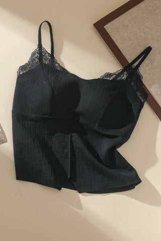 Lace Trim Sweetheart Neck Camisole