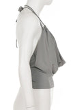 Draped Halter Neck Tank Top