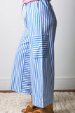 Wide-Leg Drawstring Casual Pants