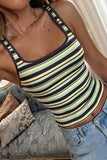 Striped Scoop-Neck Tank Top