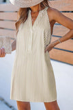 Striped Sleeveless Casual Dress
