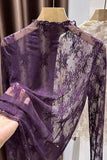 Sheer Floral Lace Long Sleeve Top