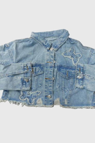 Wash Distressed Denim Jacket