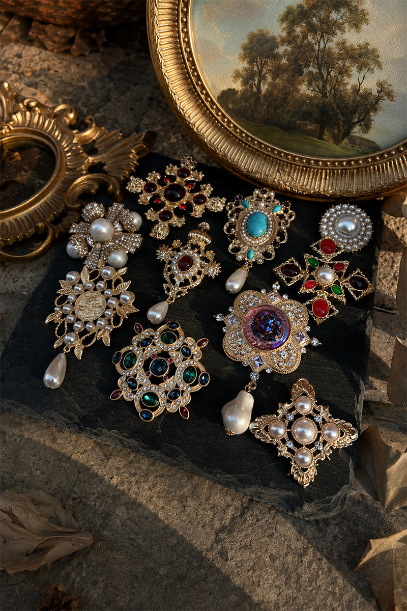 Vintage-Inspired Ornate Statement Brooch