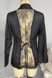 Lace Back Tie-Back Blazer
