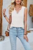 Eyelet-Detail Tank Top