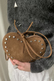 Studded Heart Shape Crossbody Bag