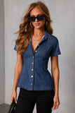 Button-Front Short Sleeve Shirt