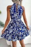 Halter Neck Floral Casual Dress