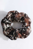 Plaid Snowflake Print Scrunchie