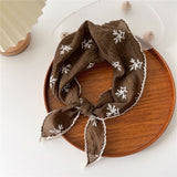 Patterned Lace Trim Scarf