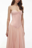 Sweetheart Neck Corset Maxi Casual Dress