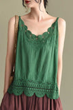 Scalloped Lace V-Neck Sleeveless Tank