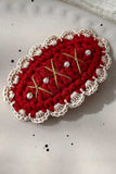 Crochet Christmas Tree and Bow Hair Clip