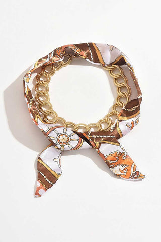 Chain Link Print Neck Scarf