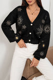 Celestial Motif Cropped Cardigan