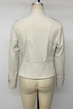 Button Mock Neck Military Jacket