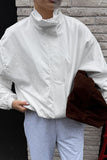 Mock Neck Zip-Front Bomber Jacket