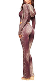 Leopard Print Hoodie and Flare Pants Set