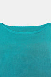 Palm Tree Graphic Boat Neck Sweater