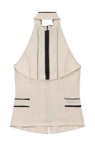 Zipper Front Double-Breasted Tank Top